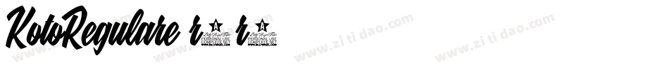 KotoRegulare-r4r8字体转换