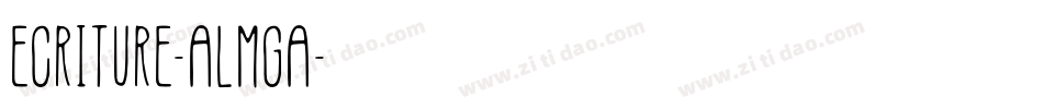 Ecriture-ALmgA字体转换