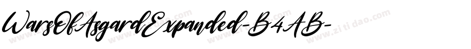 WarsOfAsgardExpanded-B4AB字体转换 WarsOfAsgardExpanded-B4AB字体转换