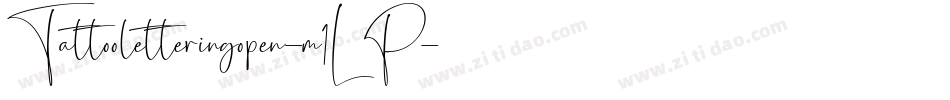 Tattooletteringopen-m1LP字体转换
