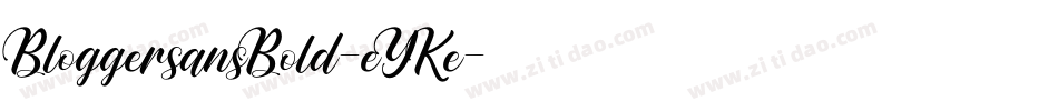 BloggersansBold-eYKe字体转换
