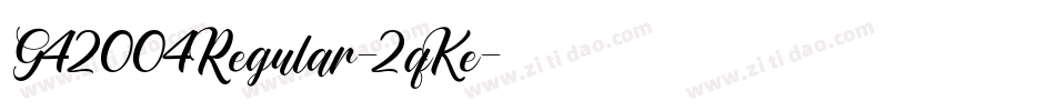 G42004Regular-2qKe字体转换