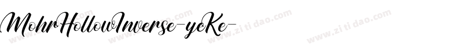 MohrHollowInverse-yeKe字体转换