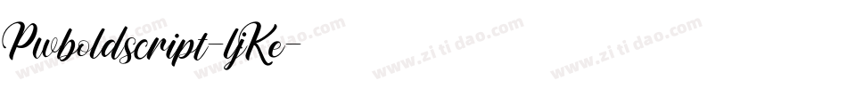Pwboldscript-ljKe字体转换