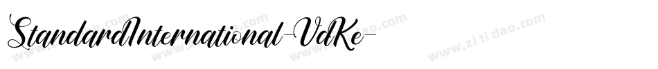 StandardInternational-VdKe字体转换