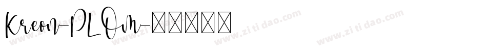 Kreon-PLOm字体转换