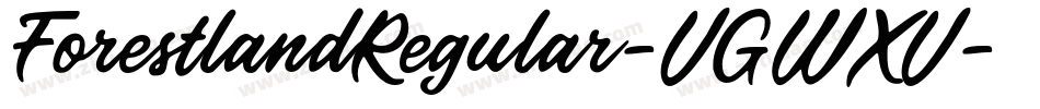 ForestlandRegular-VGWXV字体转换