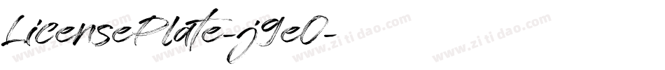 LicensePlate-j9eO字体转换