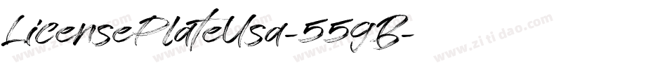 LicensePlateUsa-55gB字体转换