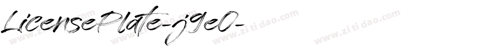LicensePlate-j9eO字体转换