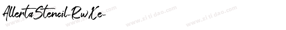 AllertaStencil-RwXe字体转换