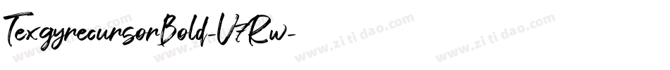 TexgyrecursorBold-V7Rw字体转换