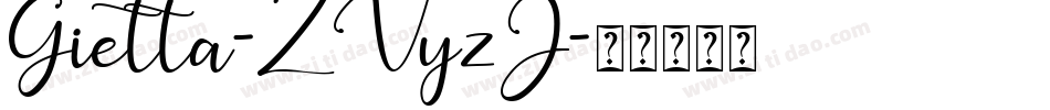 Gietta-ZVyzJ字体转换