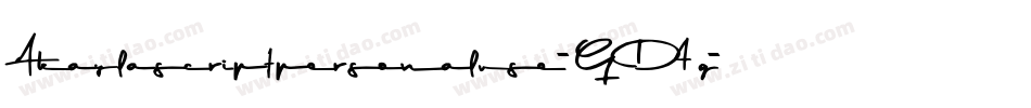 Akaylascriptpersonaluse-GD4g字体转换