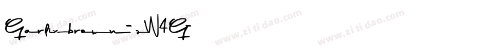 Garlixbrown-zW4G字体转换