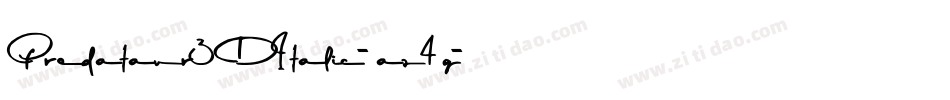 Predataur3DItalic-az4g字体转换