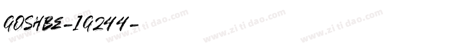 Goshbe-1G244字体转换
