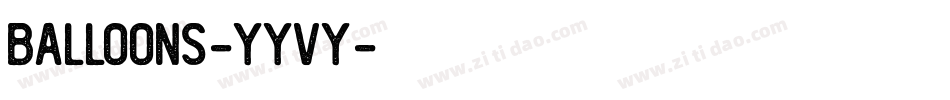 Balloons-YYVy字体转换