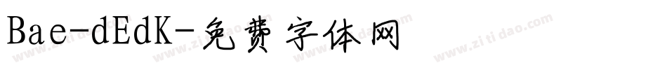 Bae-dEdK字体转换