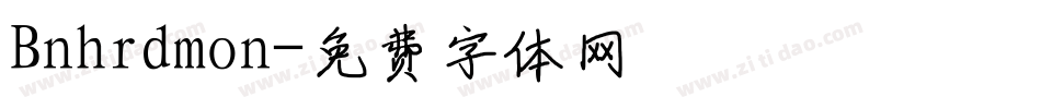 Bnhrdmon字体转换