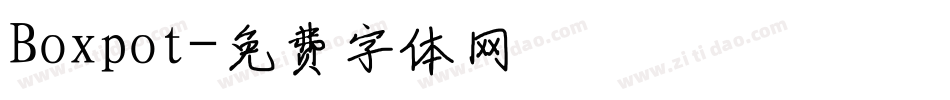 Boxpot字体转换