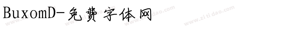 BuxomD字体转换