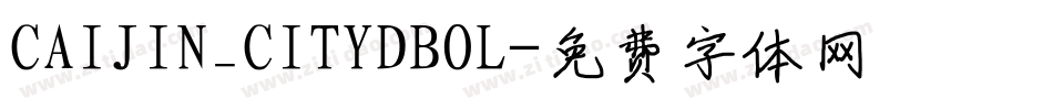 CAIJIN_CITYDBOL字体转换