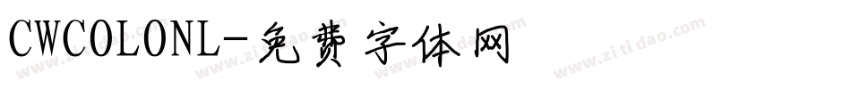 CWCOLONL字体转换