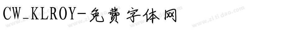 CW_KLROY字体转换