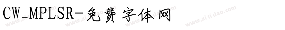 CW_MPLSR字体转换