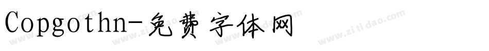 Copgothn字体转换