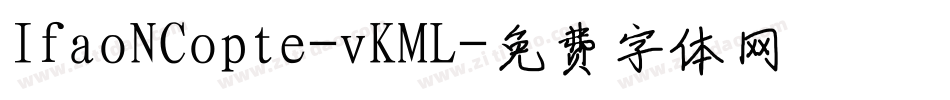 IfaoNCopte-vKML字体转换