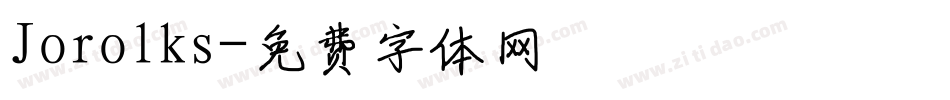 Jorolks字体转换