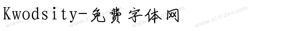 Kwodsity字体转换