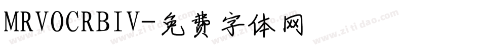 MRVOCRBIV字体转换