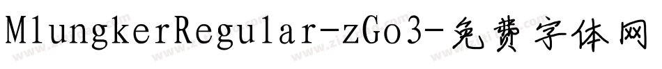 MlungkerRegular-zGo3字体转换