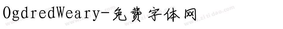OgdredWeary字体转换