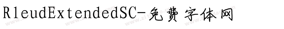 RleudExtendedSC字体转换