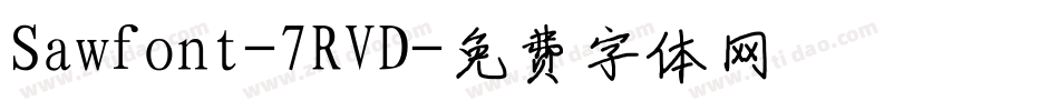 Sawfont-7RVD字体转换