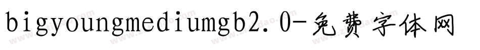 bigyoungmediumgb2.0字体转换
