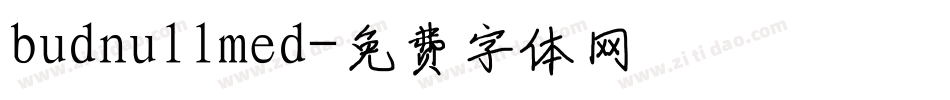 budnullmed字体转换
