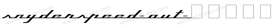 SnyderSpeed-Out字体转换