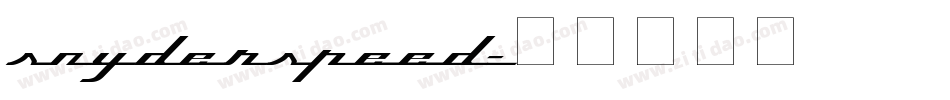 SnyderSpeed字体转换
