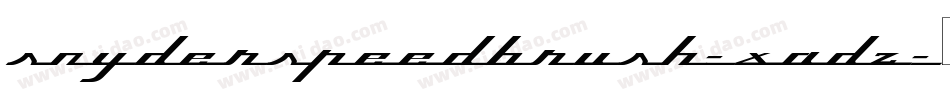 SnyderSpeedBrush-XADZ字体转换