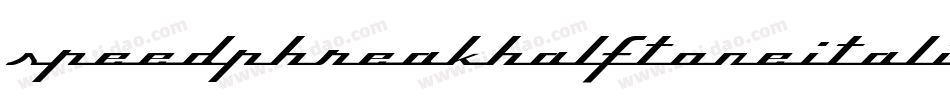 SpeedPhreakHalftoneItalic-8MOR0字体转换