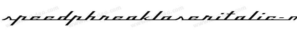 SpeedPhreakLaserItalic-MVABY字体转换