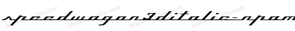 Speedwagon3DItalic-nPAM字体转换