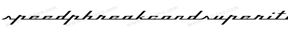 speedphreakcondsuperital字体转换