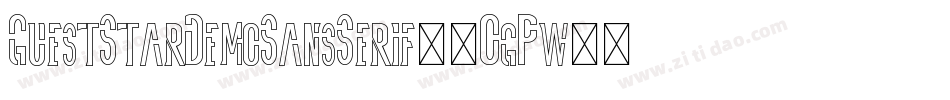 GuestStarDemoSansSerif-2OgPw字体转换