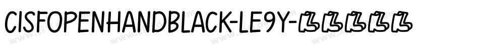 CisfOpenhandBlack-le9y字体转换